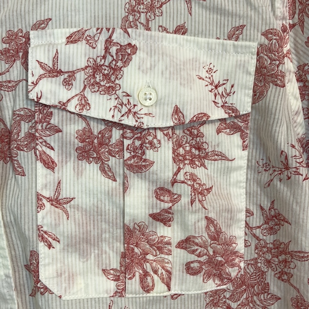 Lauren Ralph Lauren White and Pink Floral Button Down Shirt - Picture 4 of 7